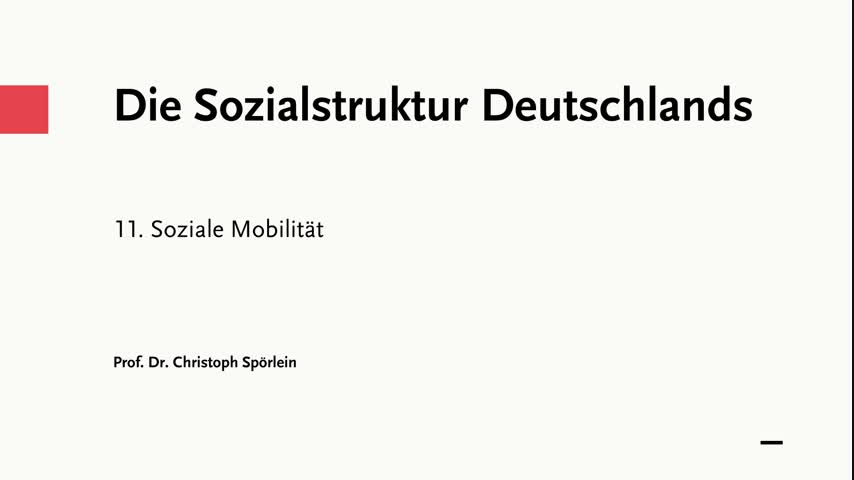 Sitzung 11: Soziale Mobilität