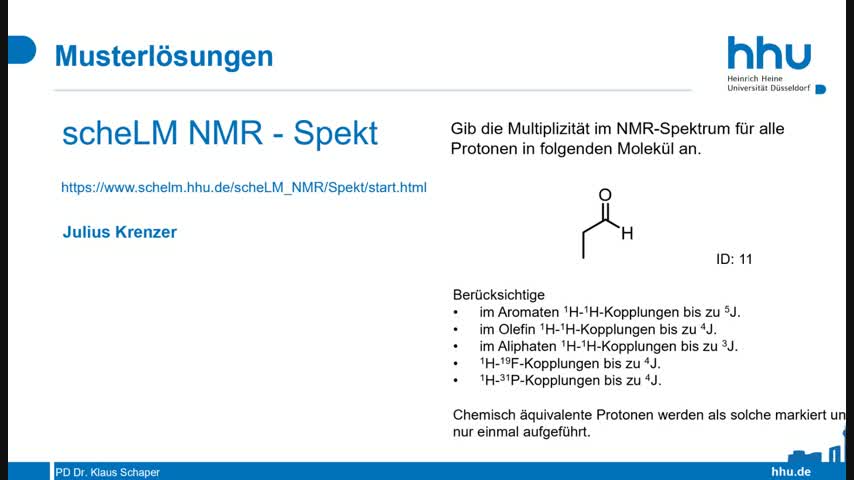 scheLM NMR Beispiel 11