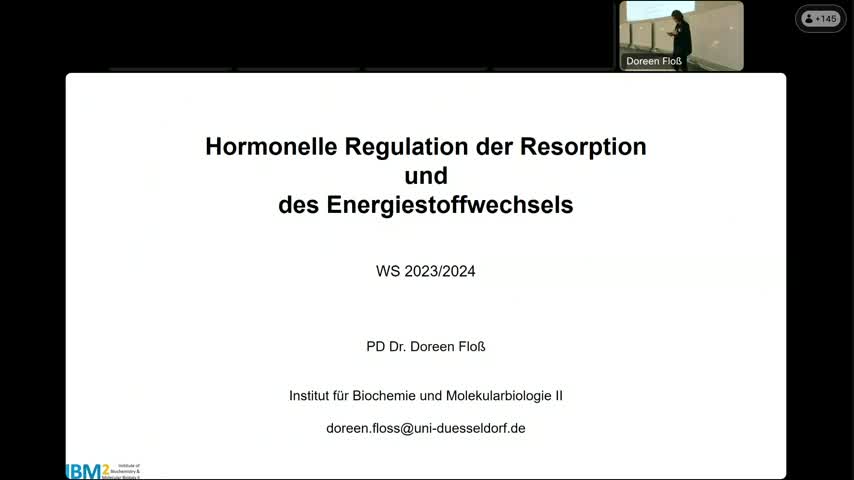 TB5 Biochemie VL 4 31.10.2023 Hormonelle Regulation der intestinalen Verdauung + Resorption Teil 2