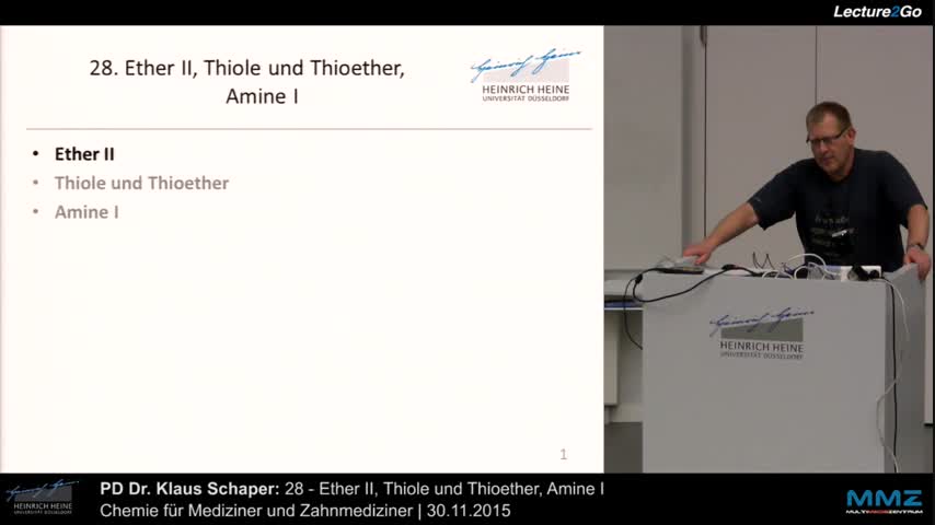 28 - Ether II, Thiole und Thioether, Amine I