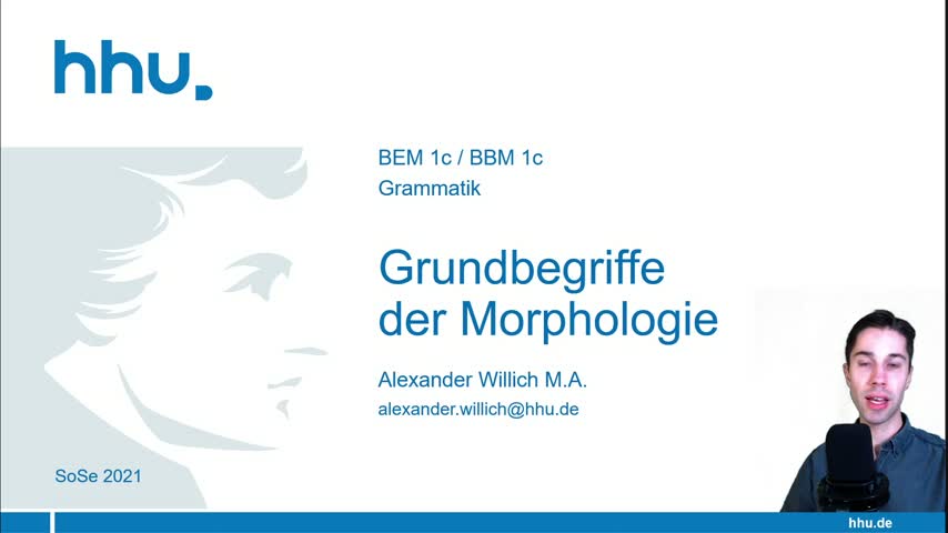 Grammatik 01: Grundbegriffe der Morphologie