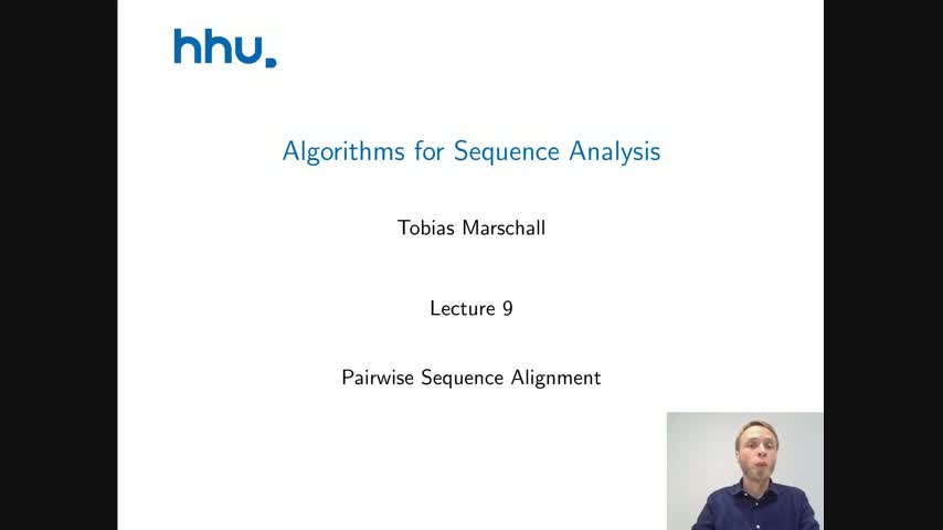 Algorithms for Sequence Analysis Lecture 09