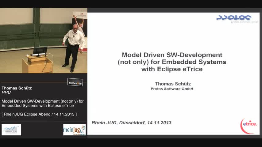 Link zum Vortrag Model Driven SW-Development with Eclipse eTrice
