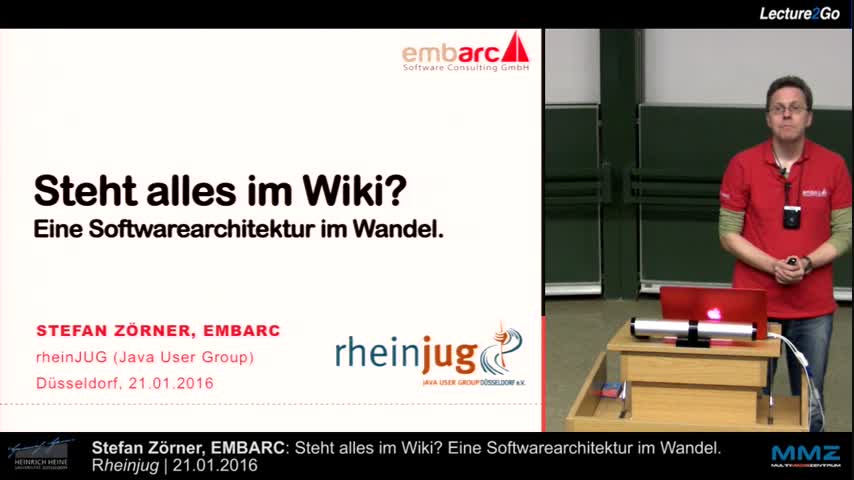Link zum Vortrag Steht alles im Wiki? Eine Softwarearchitektur im Wandel.