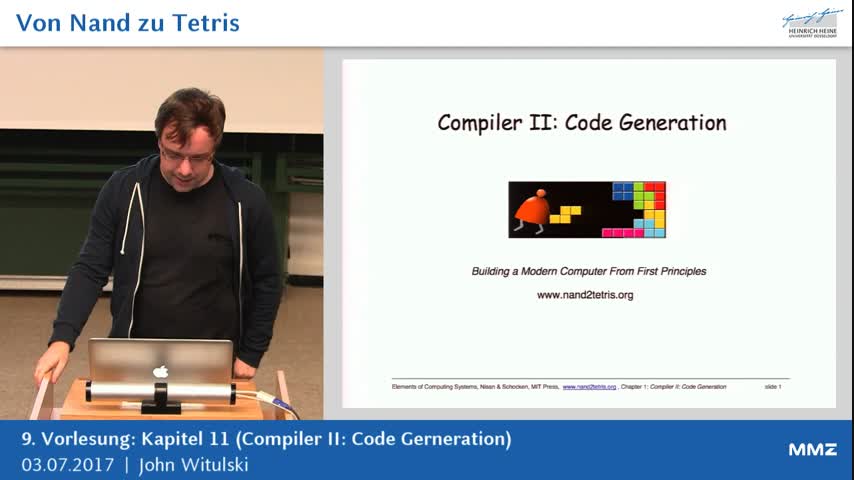 Von Nand zu Tetris 9: K11 (Compiler II - Code Generation)