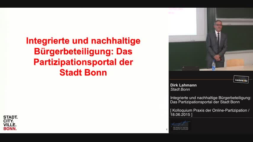 Integrierte und nachhaltige Bürgerbeteiligung: Das Partizipationsportal der Stadt Bonn